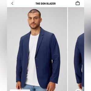 Men's Fabletics ‘The Don’ Deep Navy Blazer - Men’s Small